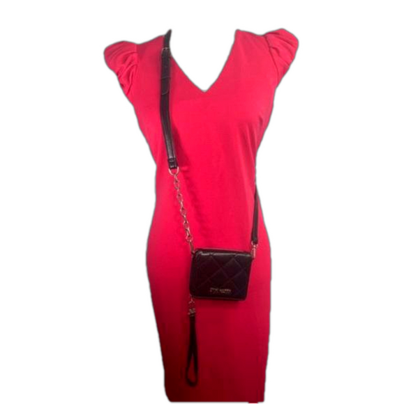 STEVE MADDEN Bmarilyn Faux-leather Chain Link Crossbody Purse black & chrome - Picture 3 of 17